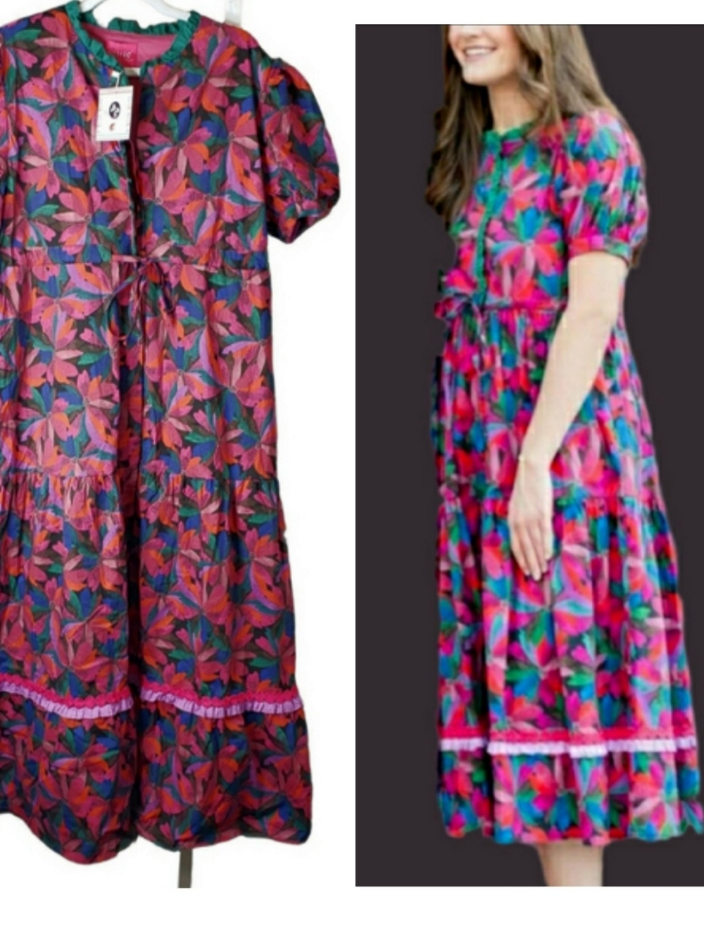 Marie By Victoria Dunn Poinsettia Genevieve Maxi Dress 3XL NWT
